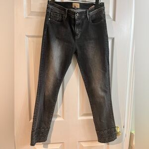 Driftwood Jeans Womens Black Aztec trim size 28